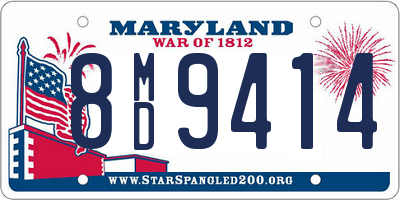 MD license plate 8MD9414