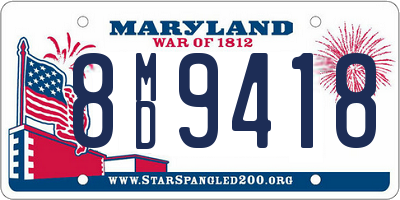 MD license plate 8MD9418