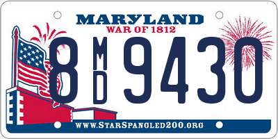 MD license plate 8MD9430