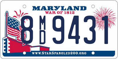 MD license plate 8MD9431