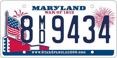 MD license plate 8MD9434