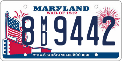 MD license plate 8MD9442