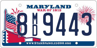 MD license plate 8MD9443