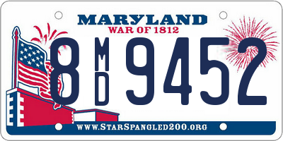 MD license plate 8MD9452