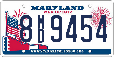 MD license plate 8MD9454