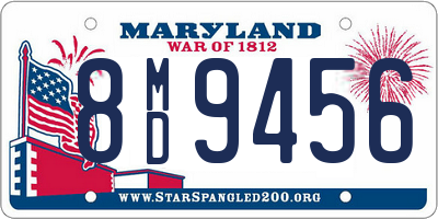 MD license plate 8MD9456