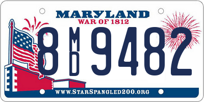 MD license plate 8MD9482