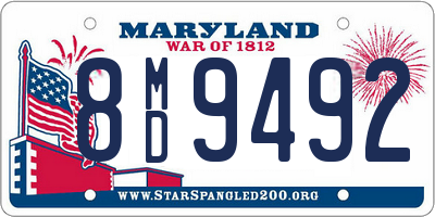 MD license plate 8MD9492