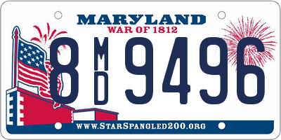 MD license plate 8MD9496