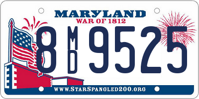 MD license plate 8MD9525