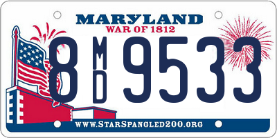 MD license plate 8MD9533