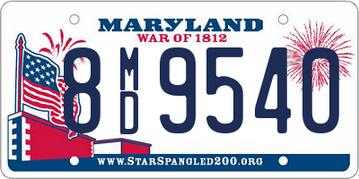 MD license plate 8MD9540