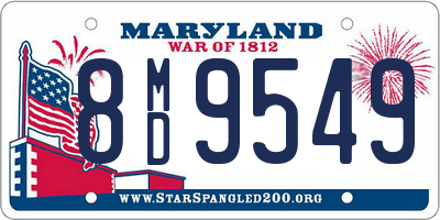 MD license plate 8MD9549