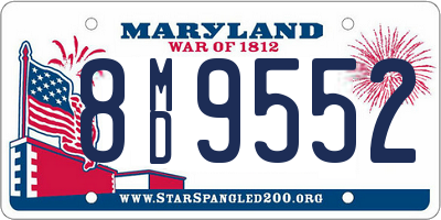 MD license plate 8MD9552