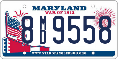 MD license plate 8MD9558