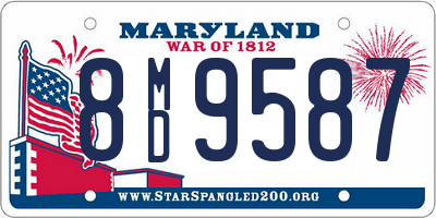 MD license plate 8MD9587