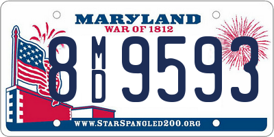 MD license plate 8MD9593