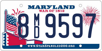 MD license plate 8MD9597