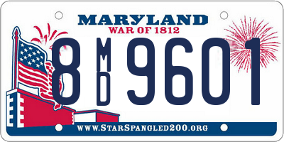 MD license plate 8MD9601