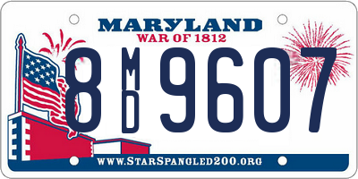 MD license plate 8MD9607