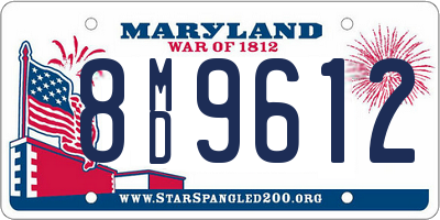 MD license plate 8MD9612