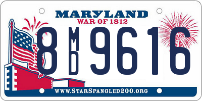 MD license plate 8MD9616