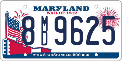 MD license plate 8MD9625