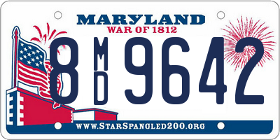 MD license plate 8MD9642