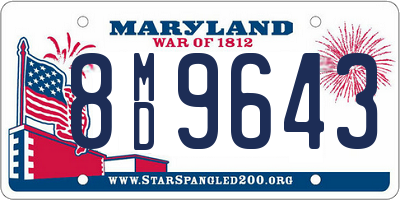 MD license plate 8MD9643