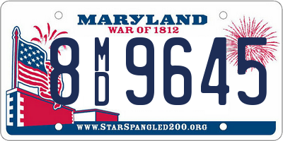 MD license plate 8MD9645