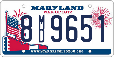 MD license plate 8MD9651