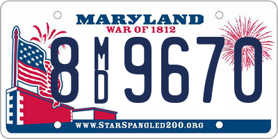 MD license plate 8MD9670