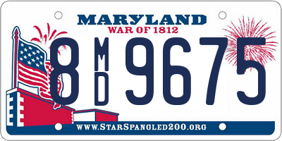 MD license plate 8MD9675