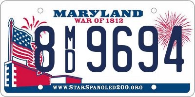 MD license plate 8MD9694