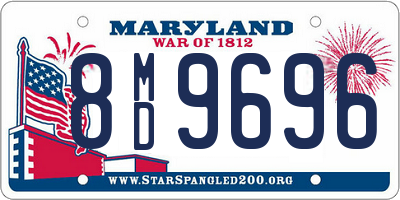 MD license plate 8MD9696