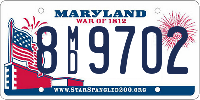 MD license plate 8MD9702