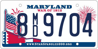 MD license plate 8MD9704