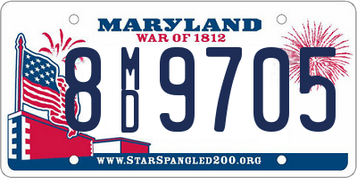 MD license plate 8MD9705