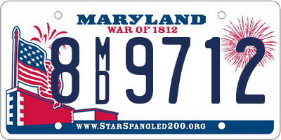 MD license plate 8MD9712