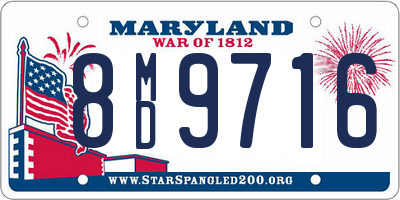 MD license plate 8MD9716