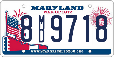 MD license plate 8MD9718