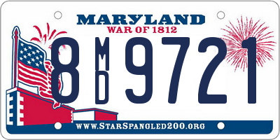 MD license plate 8MD9721