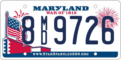 MD license plate 8MD9726