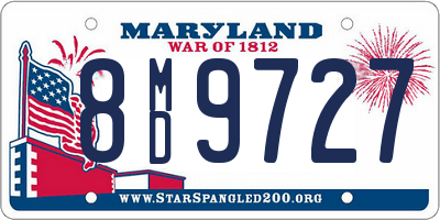 MD license plate 8MD9727