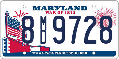 MD license plate 8MD9728