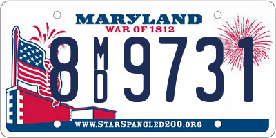 MD license plate 8MD9731