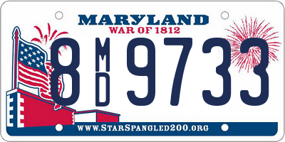 MD license plate 8MD9733