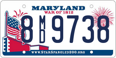 MD license plate 8MD9738