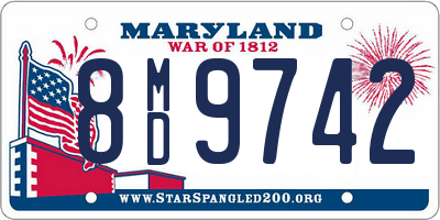 MD license plate 8MD9742