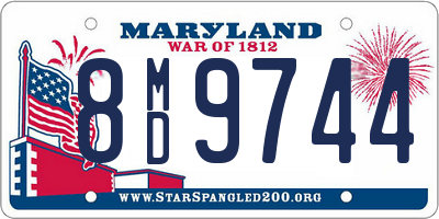 MD license plate 8MD9744